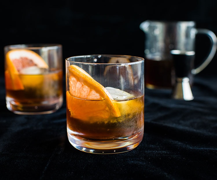 cold brew coffee gin tonic with orange