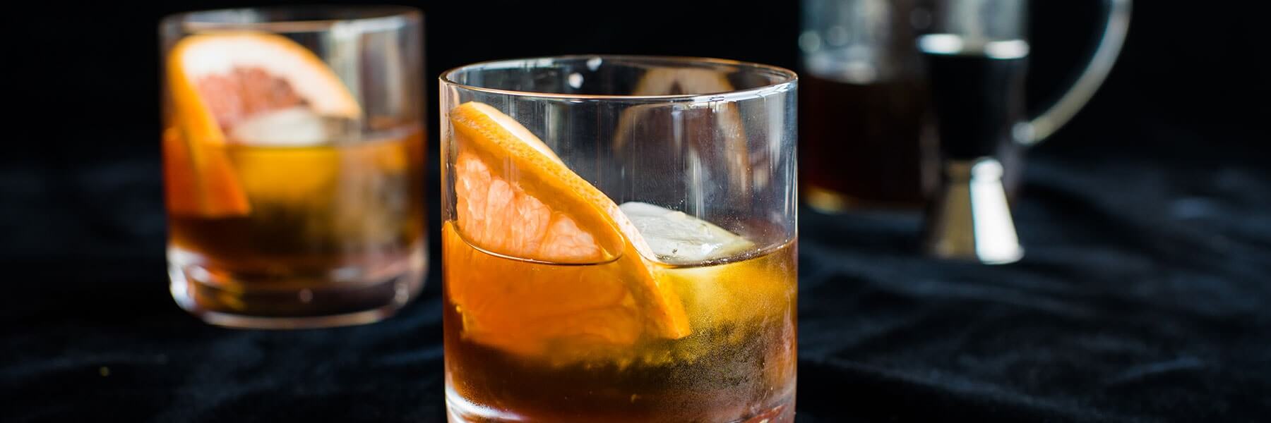 cold brew coffee gin tonic with orange