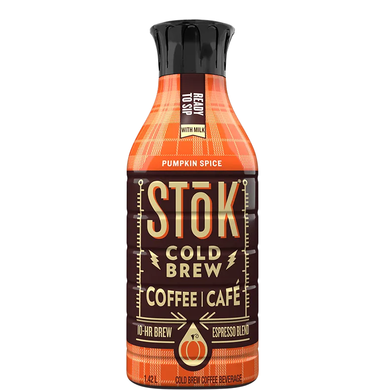 pumpkin spice cold-brew coffee with Milk